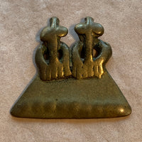 Antique Brass Ancestors Pendant, Cameroon