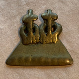 Antique Brass Ancestors Pendant, Cameroon