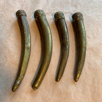 Old Brass Horn Pendant from Cameroon