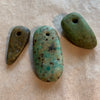 3 Ancient Amazonite Stone Pendants, Nigeria