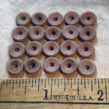 20 Antique Dusty Pink Beads, Smooth Disc