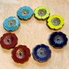 Pair of Large Czech Glass Flowers, 4 Colors! VINT2100B