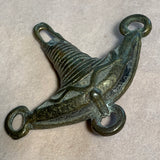 Antique Brass 3-Dangle Pendant, Nigeria