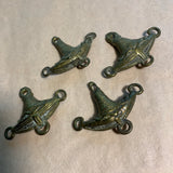 Antique Brass 3-Dangle Pendant, Nigeria