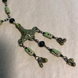 Antique Brass 3-Dangle Pendant, Nigeria