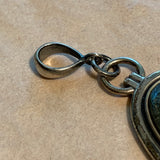 Vintage Agate & Pyrite Pendant, Sterling