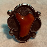 Navajo Silver & Coral Ring