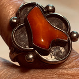 Navajo Silver & Coral Ring
