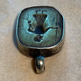 Brass Figural Pendant Set in Sterling Silver