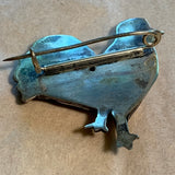 Antique Sterling Reposse Chicken Brooch