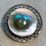 Vintage Sterling Brooch, Biwa Pearl