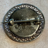 Vintage Sterling Brooch, Biwa Pearl