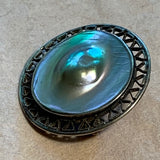 Vintage Sterling Brooch, Biwa Pearl