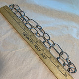 Vintage Silver Large-Link Chain, 22 Inches