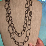 Vintage Silver Large-Link Chain, 22 Inches
