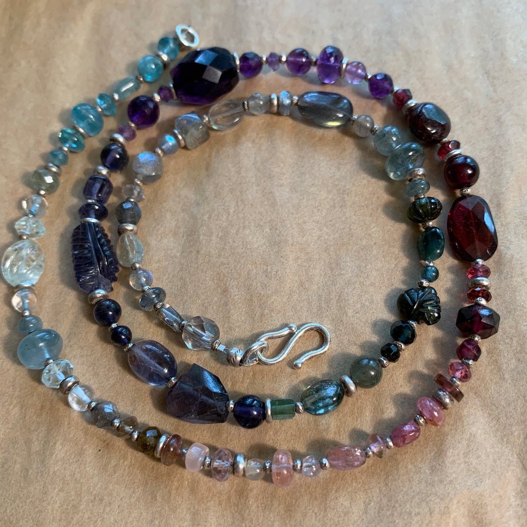 Ombre Gemstones Necklace by Ruth