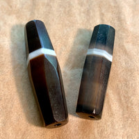 Antique Idar-Oberstein Banded Agate Beads