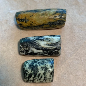 3 Ancient Granite Beads Djenne, Mali