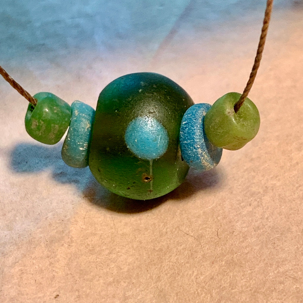 Ancient Roman Glass Beads, 5 Beads