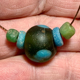Ancient Roman Glass Beads, 5 Beads