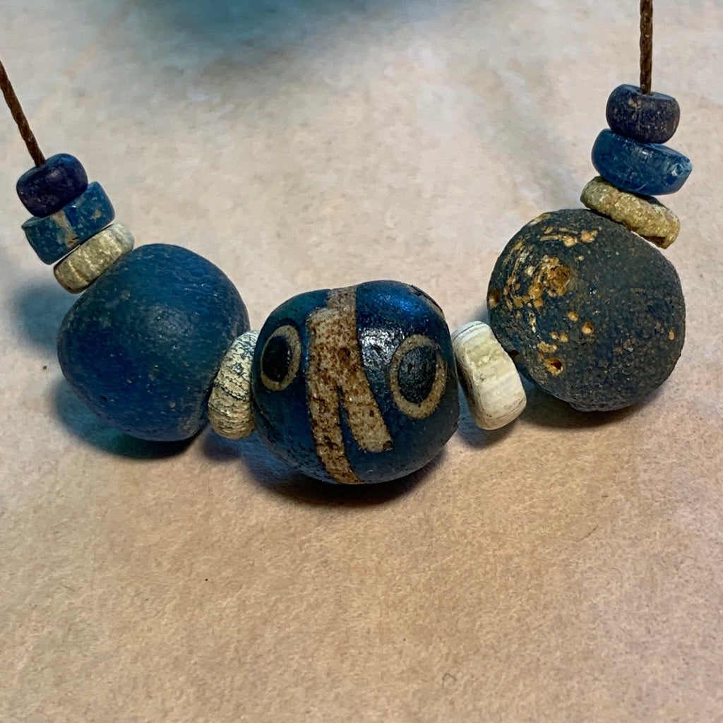 Ancient Roman Glass Beads, 11 Beads
