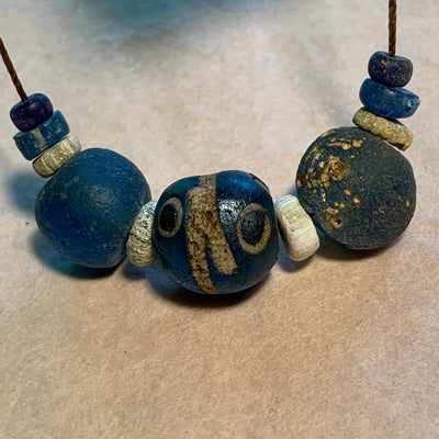 Ancient Roman Glass Beads, 11 Beads