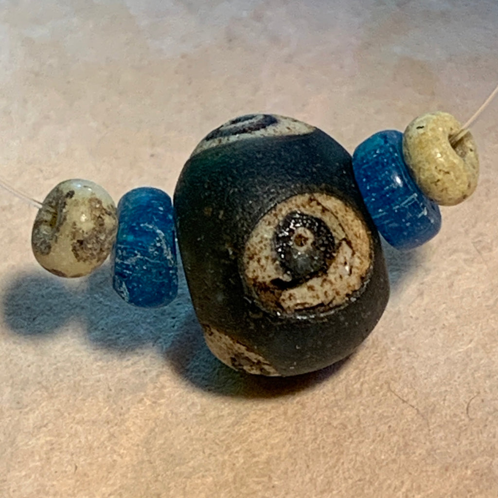 Ancient Roman Glass Beads, 5 Beads