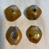 4 German Resin Amber Beads