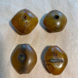 4 German Resin Amber Beads