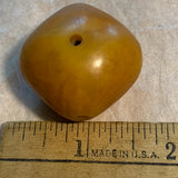 1 German Resin Amber Bead, Diamond Shape