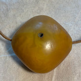 1 German Resin Amber Bead, Diamond Shape