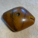 1 German Resin Amber Bead, Diamond Shape