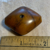 1 German Resin Amber Bead, Diamond Shape