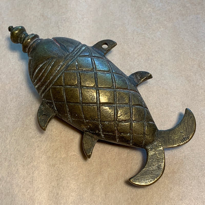 Antique Brass Fish Pendant, Nigeria