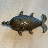 Antique Brass Fish Pendant, Nigeria