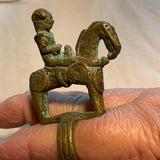 Antique Brass Warrior Ring, Nigeria