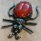 Vintage Coral Pendant, Beetle