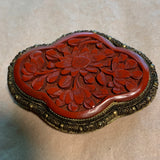 Carved Cinnabar Dress Clip