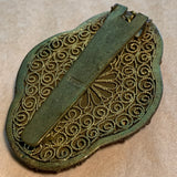 Carved Cinnabar Dress Clip