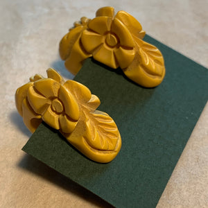 Butterscotch Bakelite Post Earrings