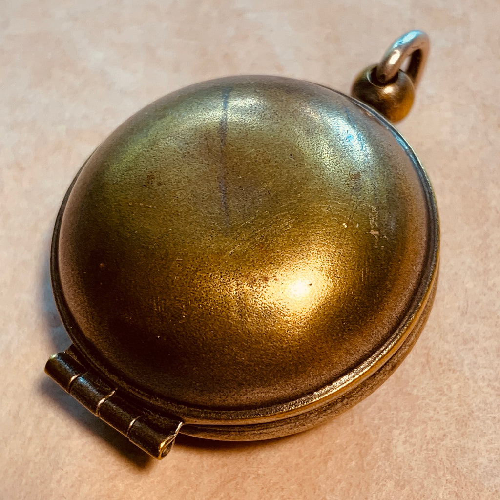 Vintage Brass Coin-Holder Pendant