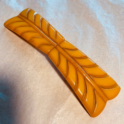 Carved Caramel Bakelite Buckle