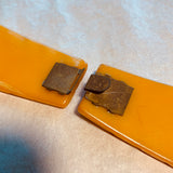 Carved Caramel Bakelite Buckle