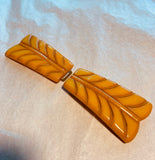 Carved Caramel Bakelite Buckle