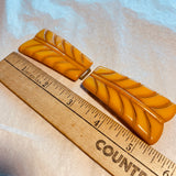 Carved Caramel Bakelite Buckle