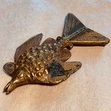 Antique Brass Fish Pendant, Nigeria