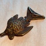 Antique Brass Fish Pendant, Nigeria