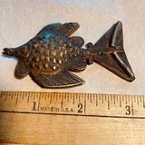 Antique Brass Fish Pendant, Nigeria