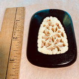 Vintage Bakelite & Carved Bone Pendant