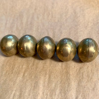 Large 19mm Brass Fat Saucer Beads, India